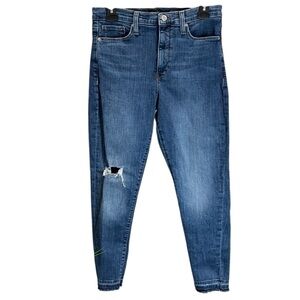 Banana Republic high rise skinny distressed jeans size 29 petite